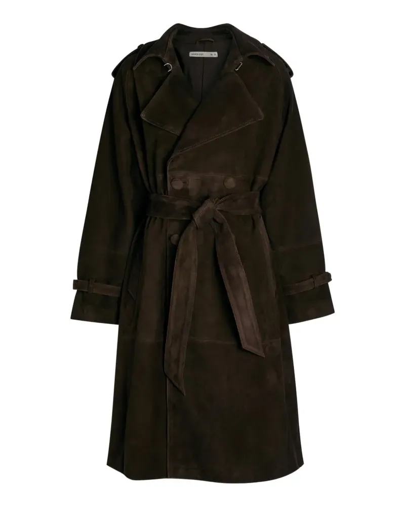 AARON ESH belted double-breasted coat - Braun Braun