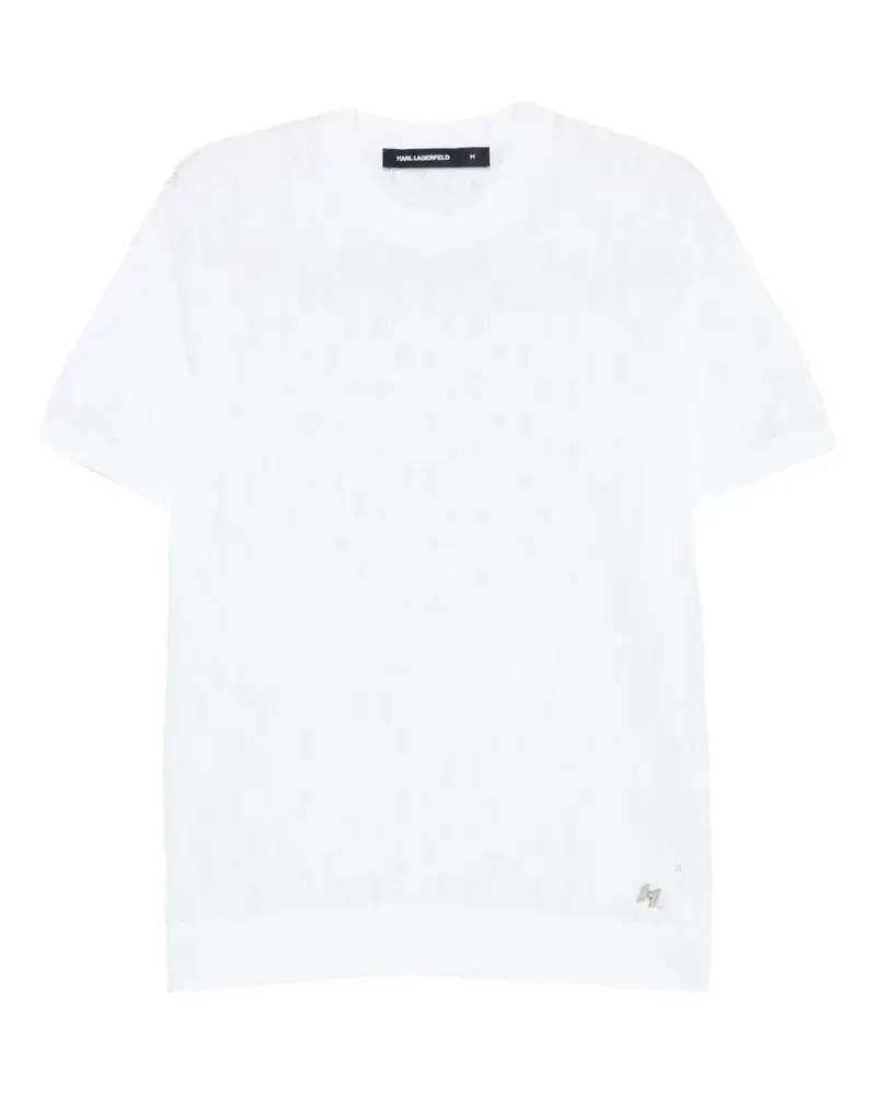 Karl Lagerfeld logo short-sleeve T-shirt - Weiß Weiß