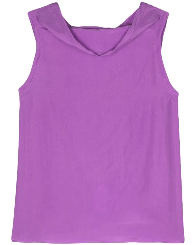 ALYSI Top mit Wasserfallkragen Violett