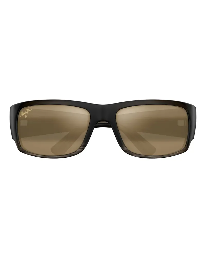 Maui Jim World Cup Sonnenbrille mit eckigem Gestell - Braun Braun