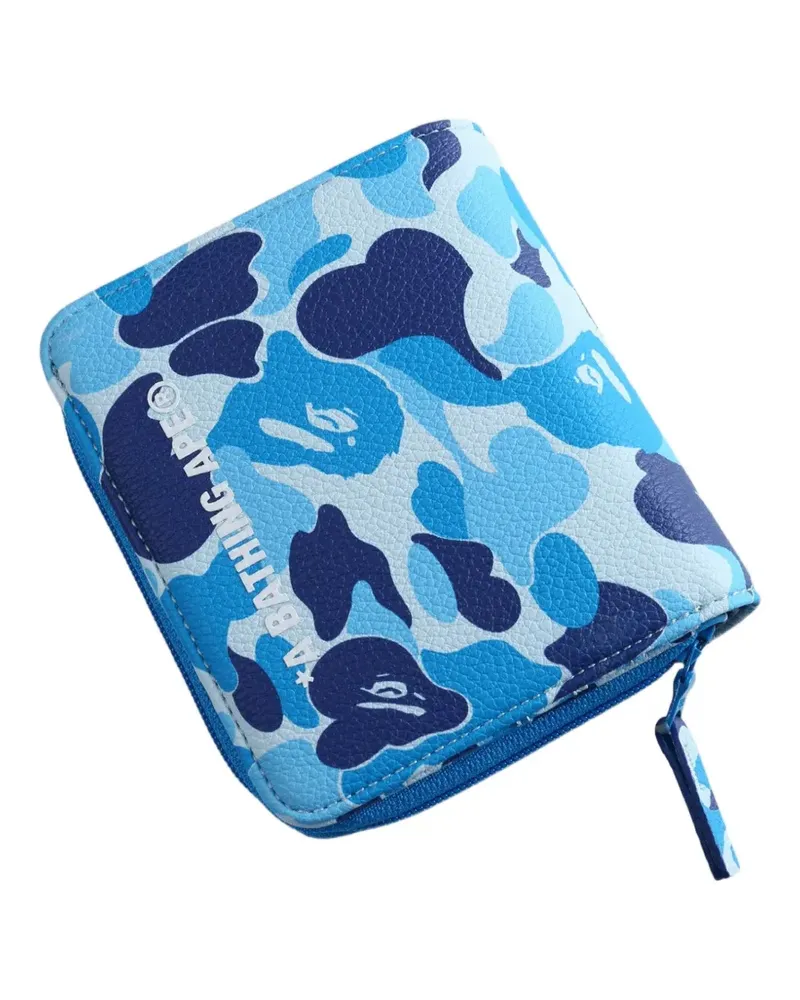 BAPE ABC Camo zip-around wallet - Blau Blau