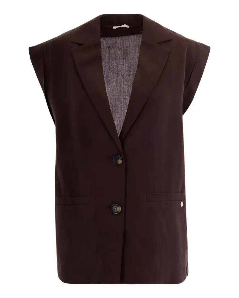 Liu Jo notched-lapel sleeveless jacket - Braun Braun
