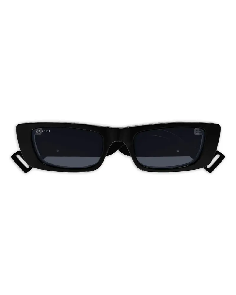 Gucci Sonnenbrille mit eckigem Gestell - Schwarz Schwarz