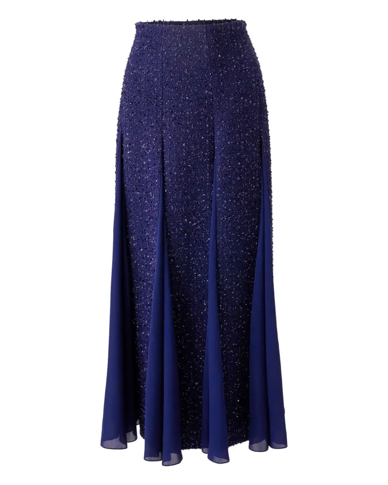 Carolina Herrera New York Midirock aus Tweed - Blau Blau