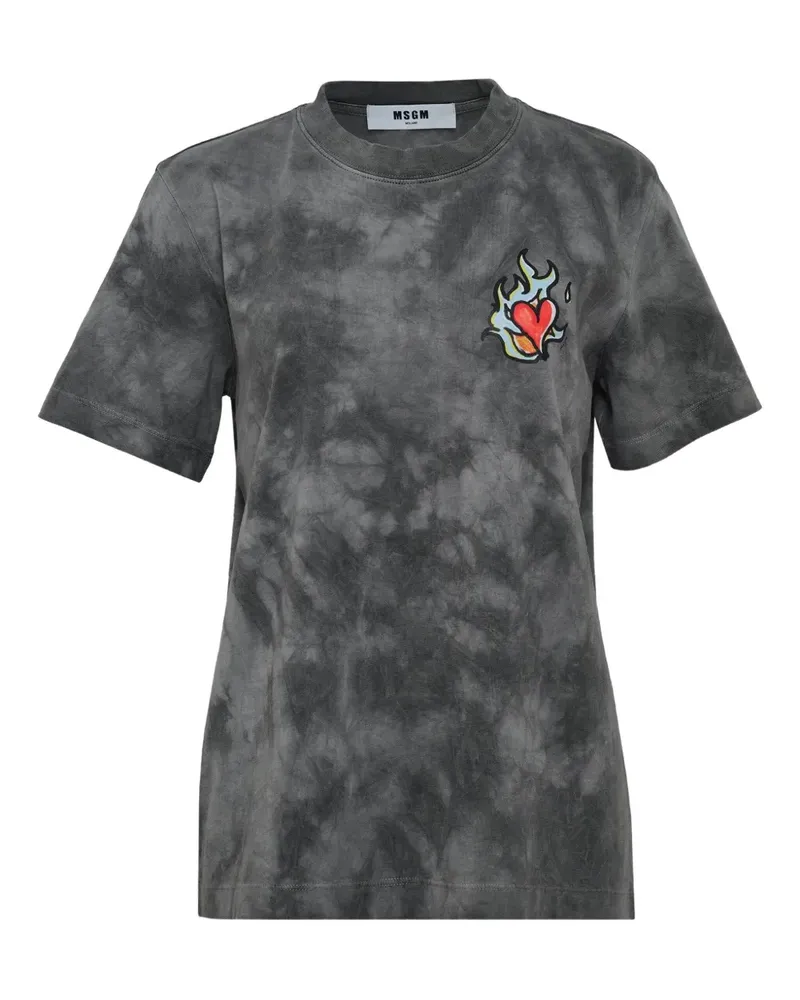 MSGM Love short-sleeved T-shirt - Grau Grau
