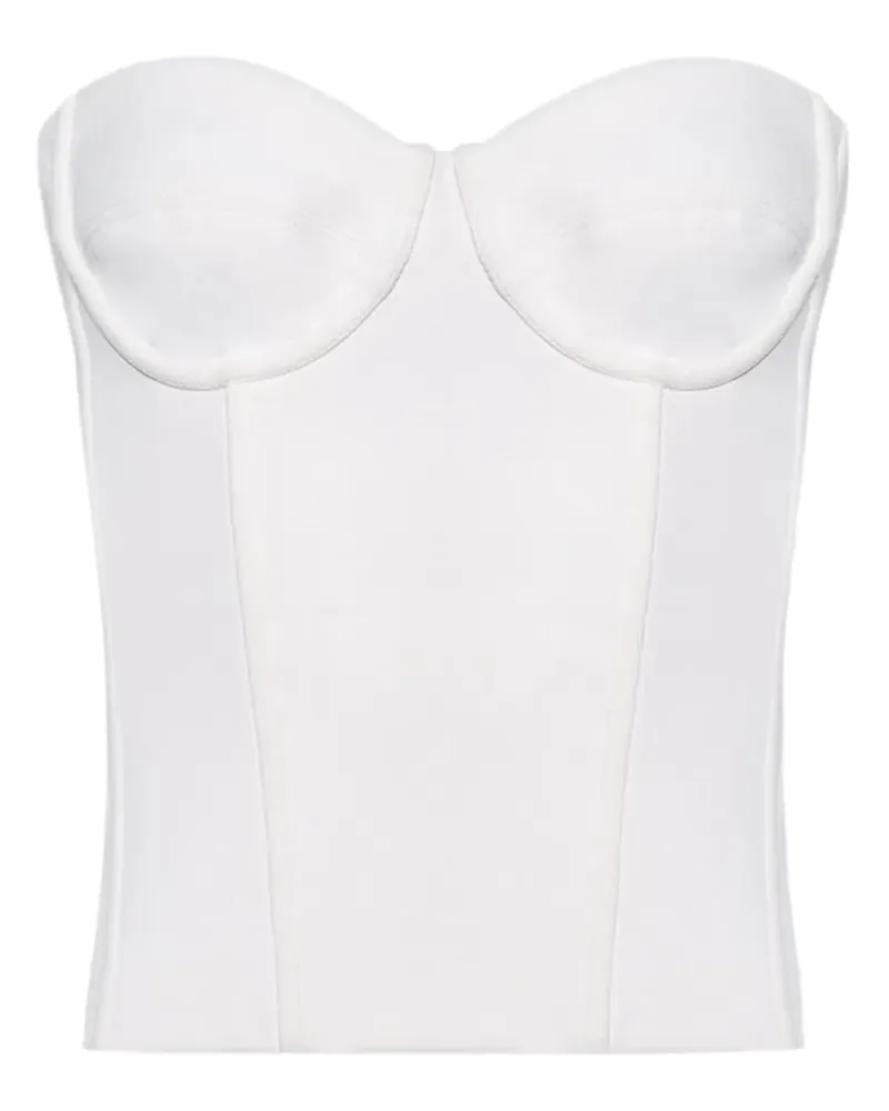WARDROBE.NYC Bustier mit mattem Finish - Weiß Weiß