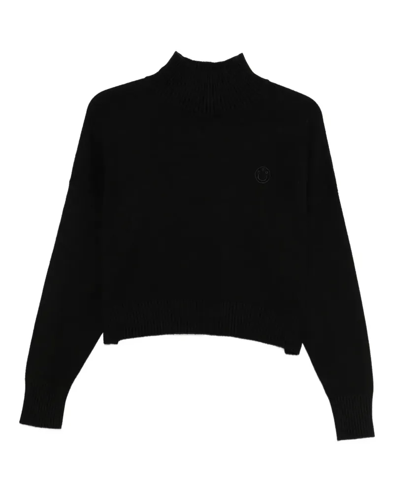 HUGO BOSS Pullover mit Stehkragen - Schwarz Schwarz