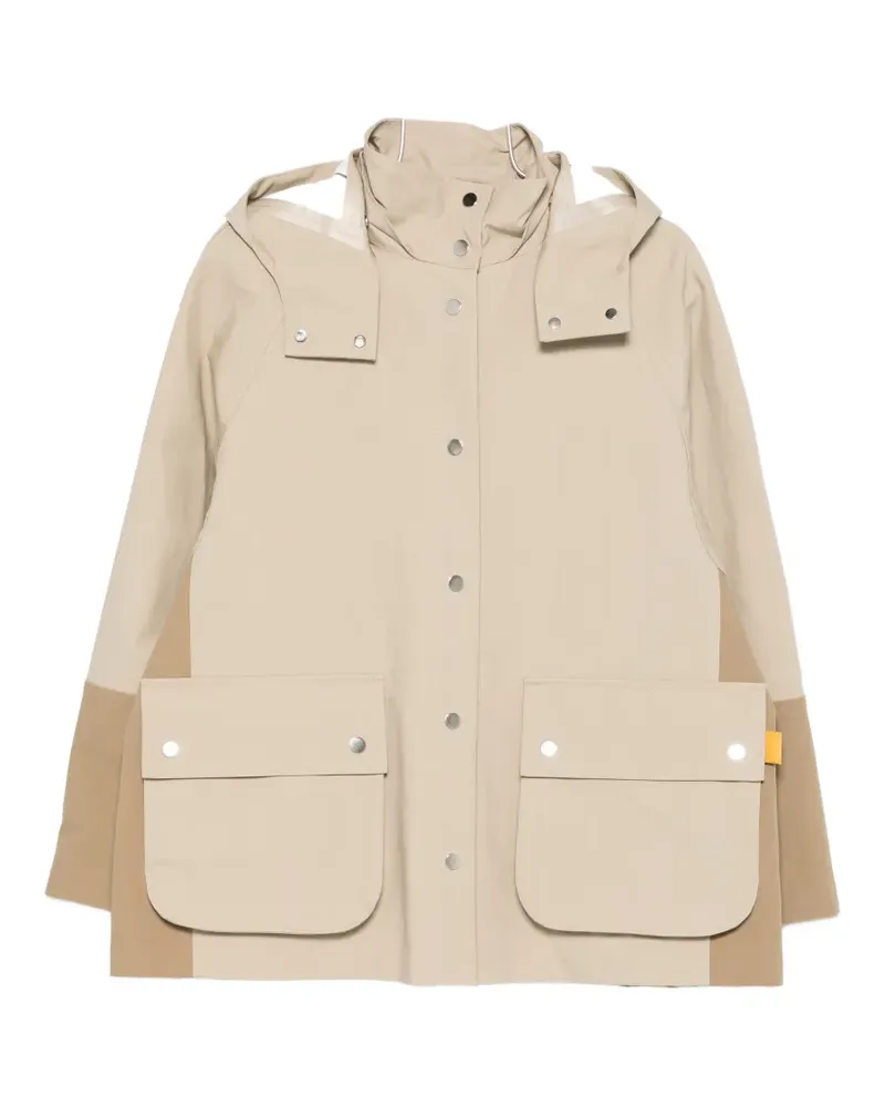 OOF WEAR pocket hooded carcoat - Nude Nude