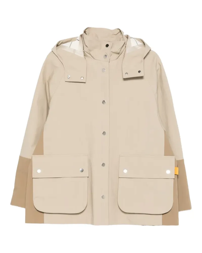 OOF WEAR pocket hooded carcoat - Nude Nude