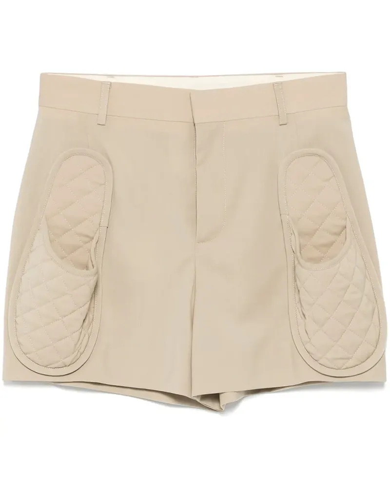 Moschino Shorts mit gesteppter Tasche - Nude Nude