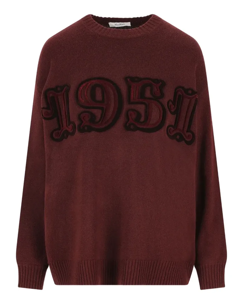 Max Mara Bestickter Pullover - Rot Rot