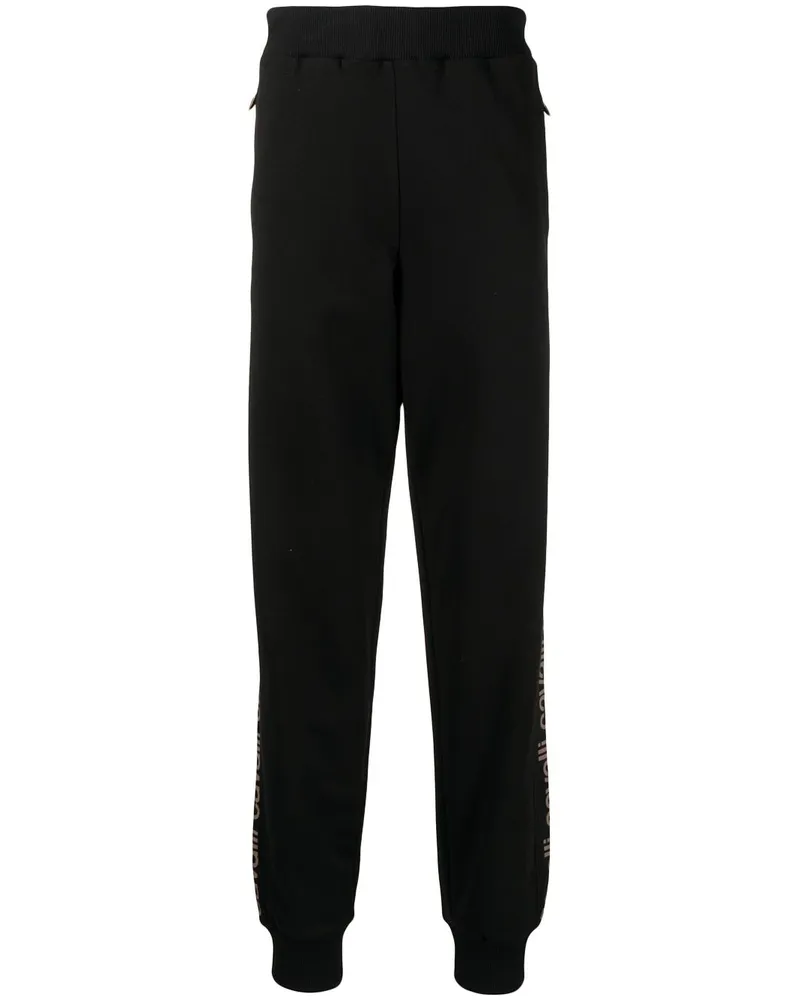 Roberto Cavalli Jogginghose mit Logo-Streifen - Schwarz Schwarz