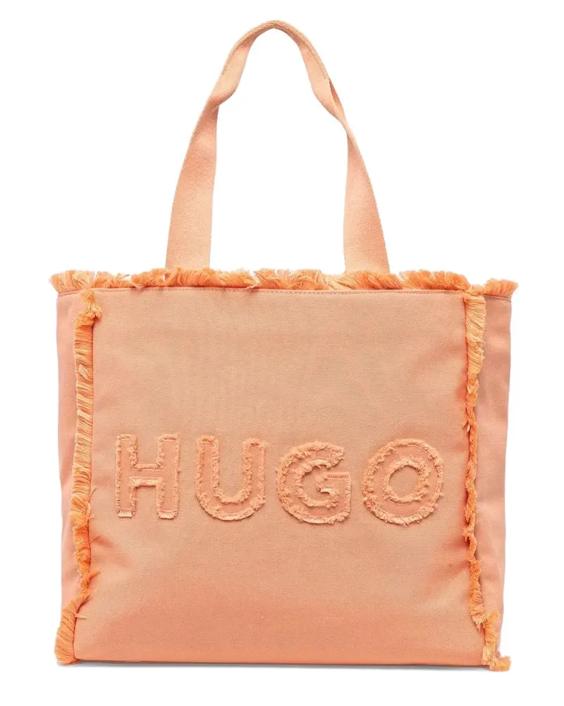 HUGO BOSS Tote Bag mit Logo-Stickerei - Orange Orange