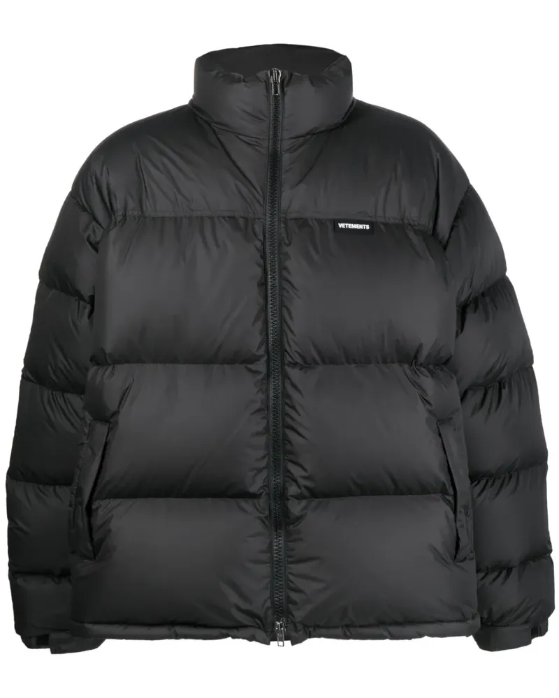 VETEMENTS Gefütterte Jacke mit Stehkragen - Schwarz Schwarz