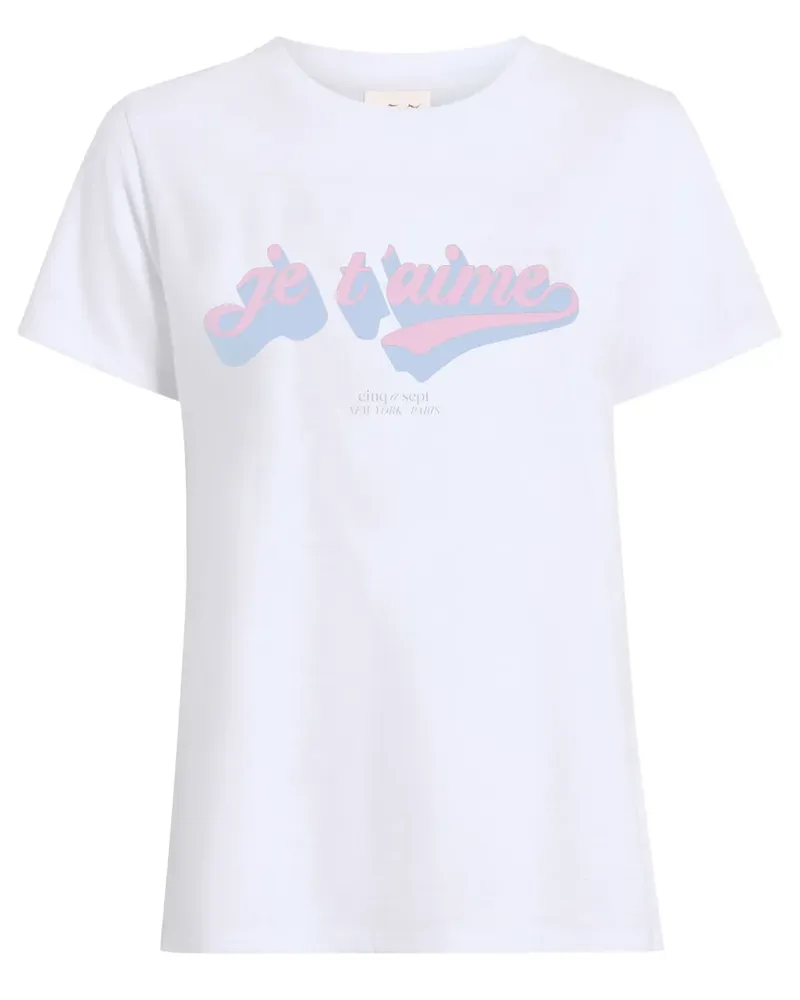 Cinq à Sept Shrunken T-Shirt - Weiß Weiß