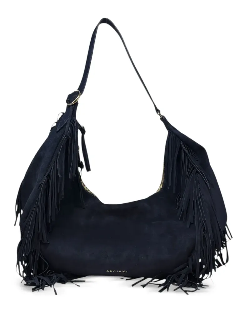 Orciani Tasche mit Fransen - Blau Blau