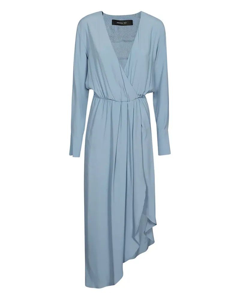Federica Tosi asymmetric wrap-detail dress - Blau Blau