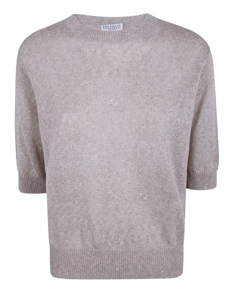 Brunello Cucinelli sequin-embellished sweater - Grau Grau