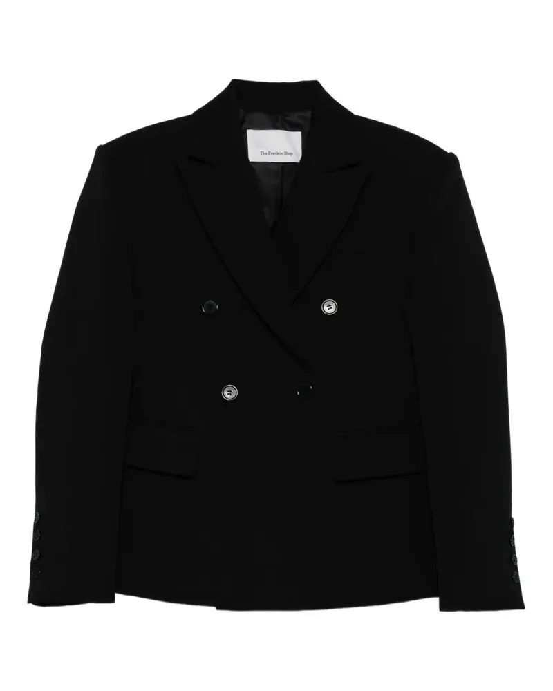 FRANKIE Shop Doppelreihiger Blazer - Schwarz Schwarz