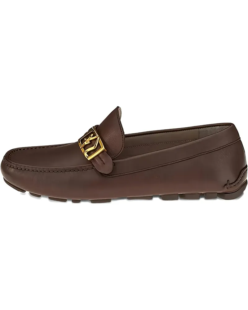 Ferragamo Loafer mit Gancini-Spange - Braun Braun
