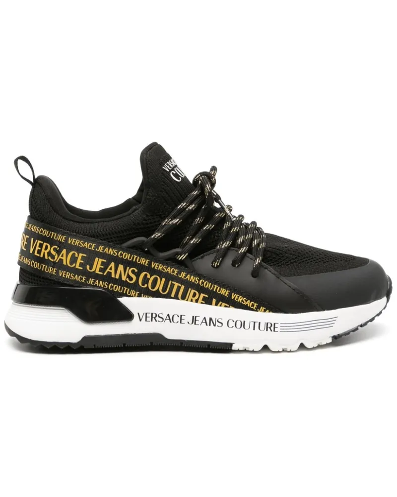 Versace Jeans Dynamic Sneakers mit Logo-Riemen - Schwarz Schwarz