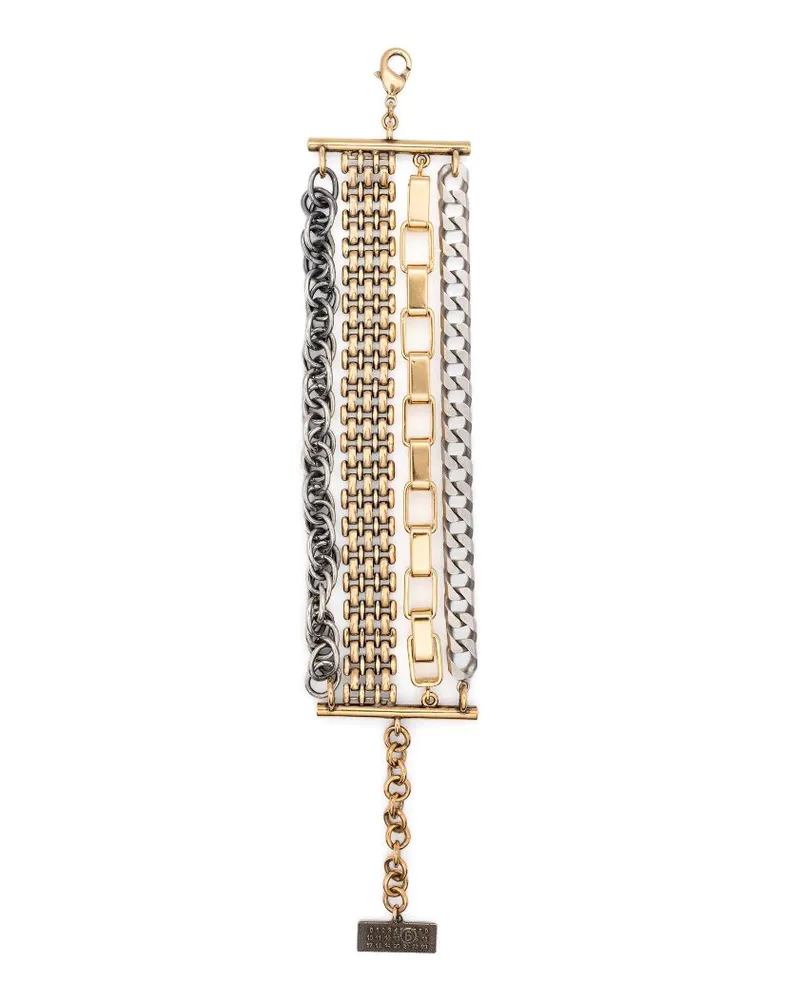 Maison Margiela Armband in Colour-Block-Optik - Silber Silber