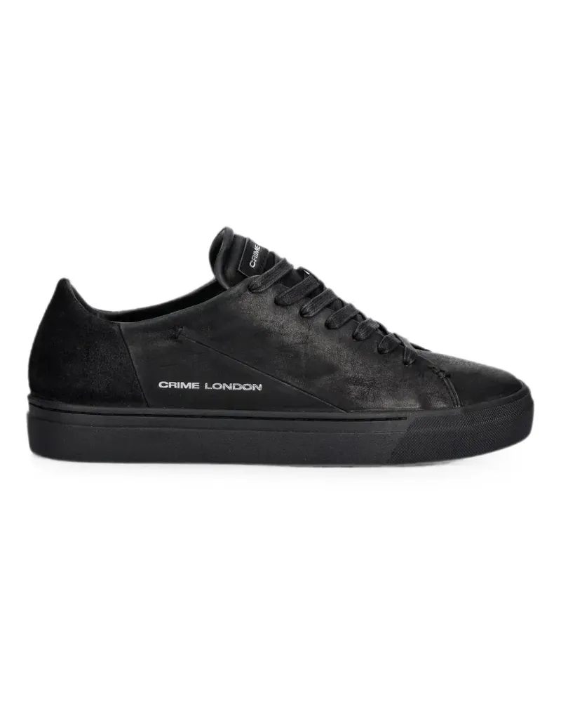 Crime logo-print panelled sneakers - Schwarz Schwarz