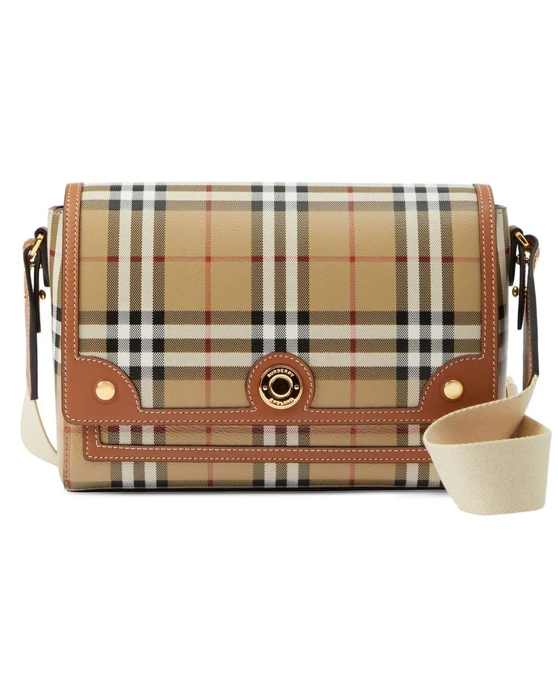 Burberry Note Umhängetasche mit Check - Braun Braun