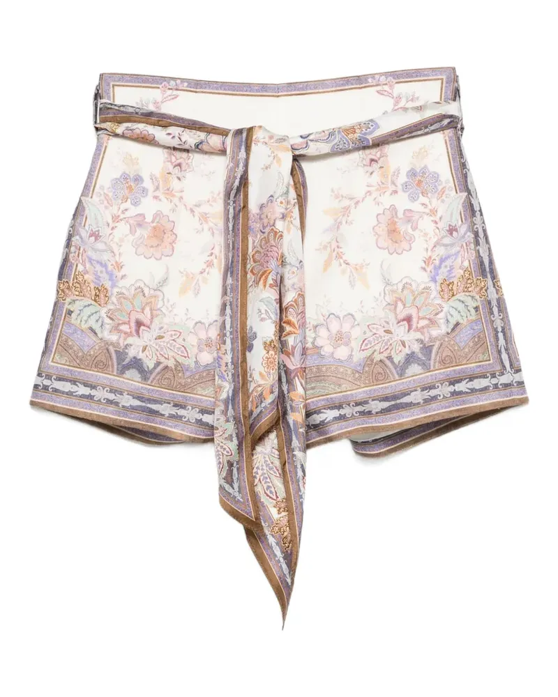 Zimmermann Luna Shorts mit Schal-Print - Nude Nude
