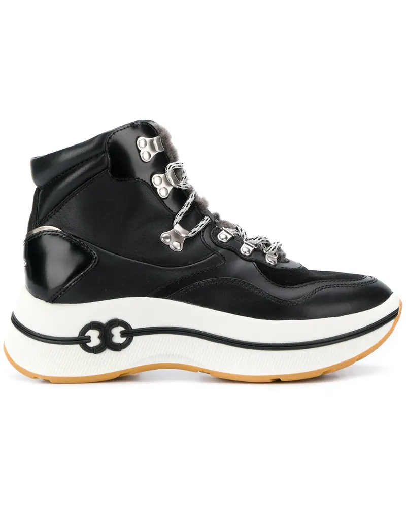 Tory Burch High-Top-Sneakers mit Schnürung - Schwarz Schwarz