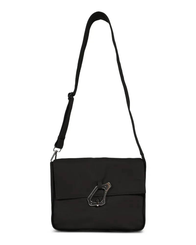 Heliot Emil Carabiner Schultertasche aus Canvas - Schwarz Schwarz