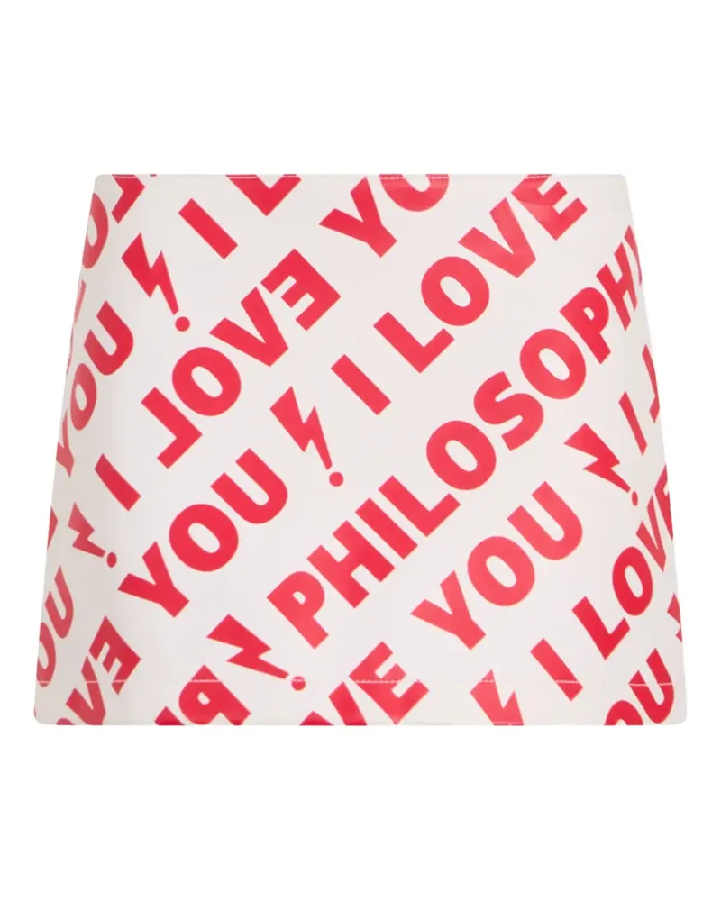 Philosophy Di Lorenzo Serafini logo-print mini skirt - Nude Nude