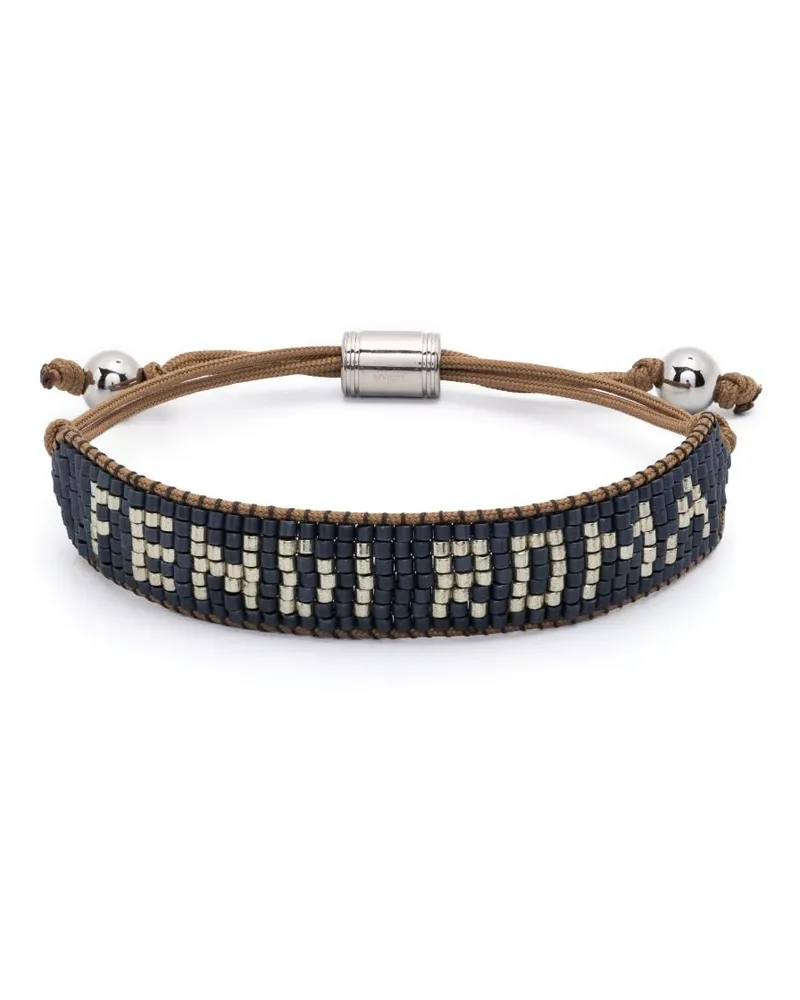 Fendi Armband mit Perlendetail Blau