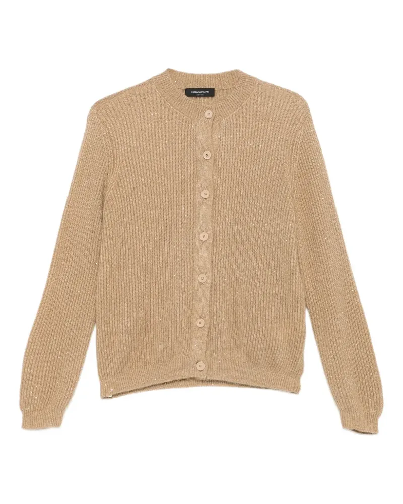 Fabiana Filippi Cardigan mit Pailletten - Nude Nude