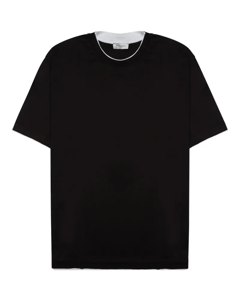Paolo Pecora Milano T-Shirt im Layering-Look - Schwarz Schwarz
