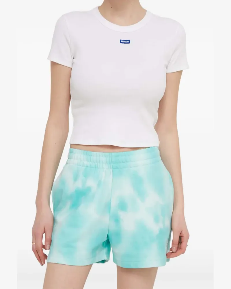 HUGO BOSS Shorts mit Batikmuster - Blau Blau
