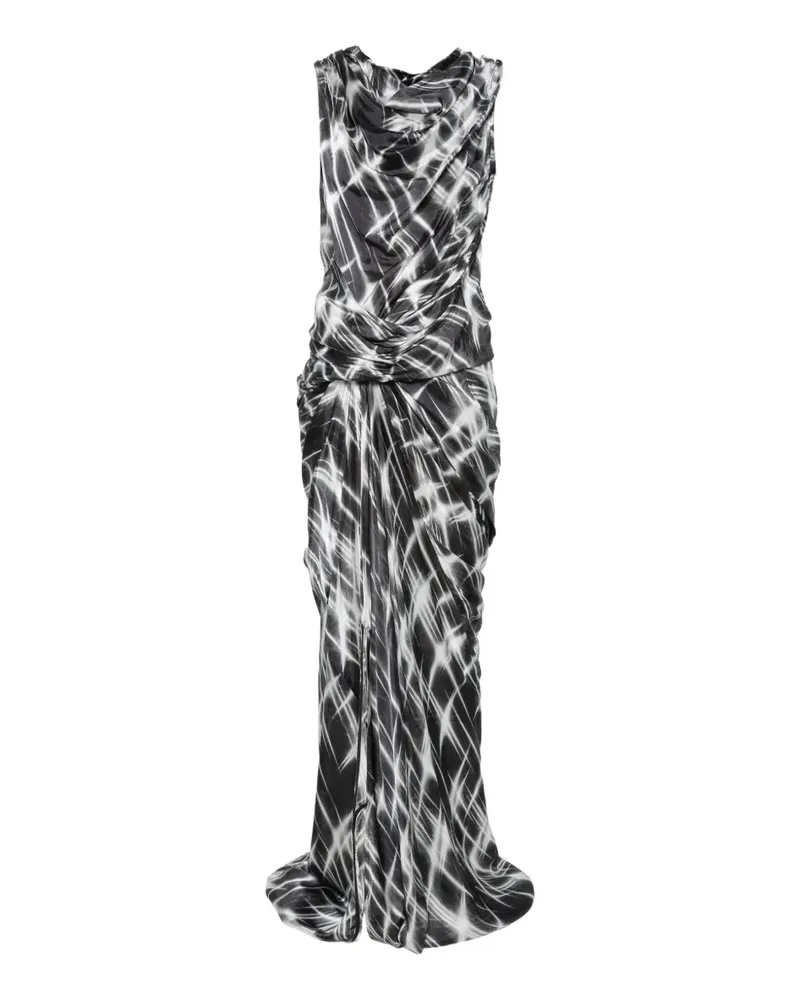 Rick Owens Drapiertes Strutter Maxikleid - Schwarz Schwarz