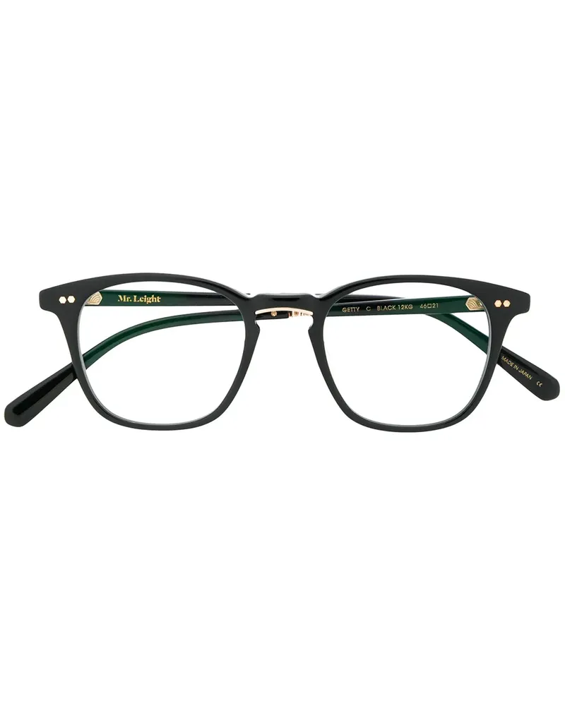 Garrett Leight Brille mit eckigem Gestell - Schwarz Schwarz