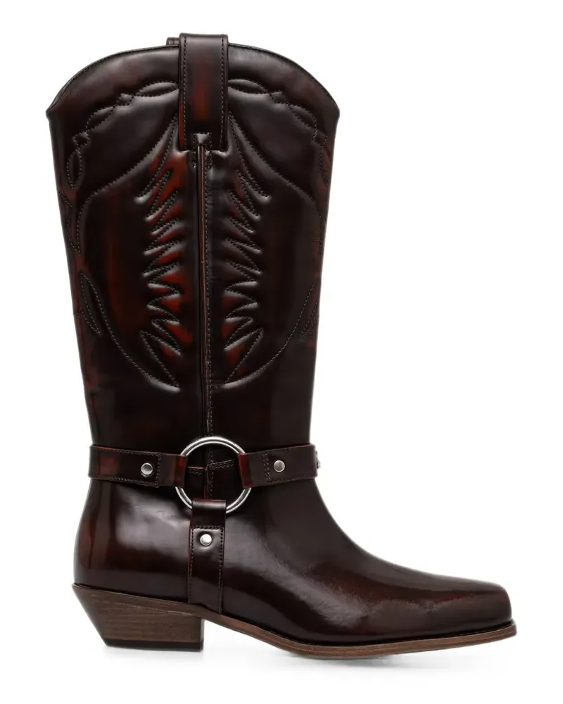 Patrizia Pepe Stiefel mit Harness-Detail - Braun Braun