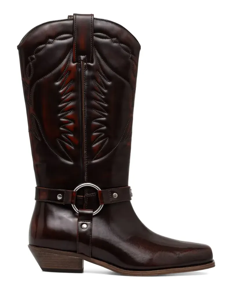 Patrizia Pepe Stiefel mit Harness-Detail - Braun Braun