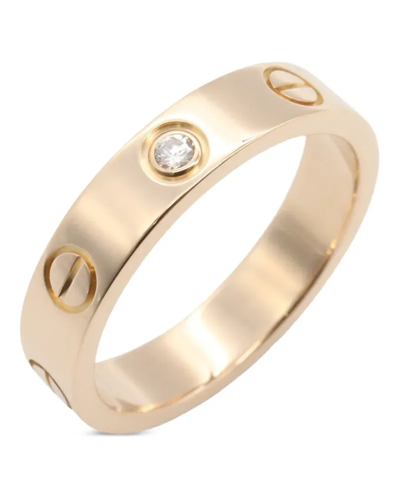 Cartier 2010s mini Love Ring mit Diamant - Rosa Rosa
