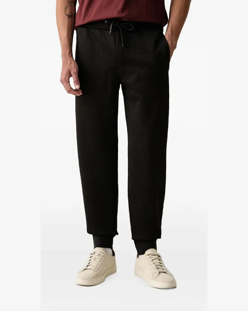 Armani Exchange Jogginghose mit Jacquard-Logo - Schwarz Schwarz