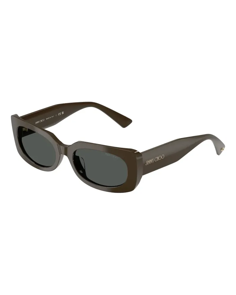 Jimmy Choo Emeline Sonnenbrille mit eckigem Gestell - Grün Grün