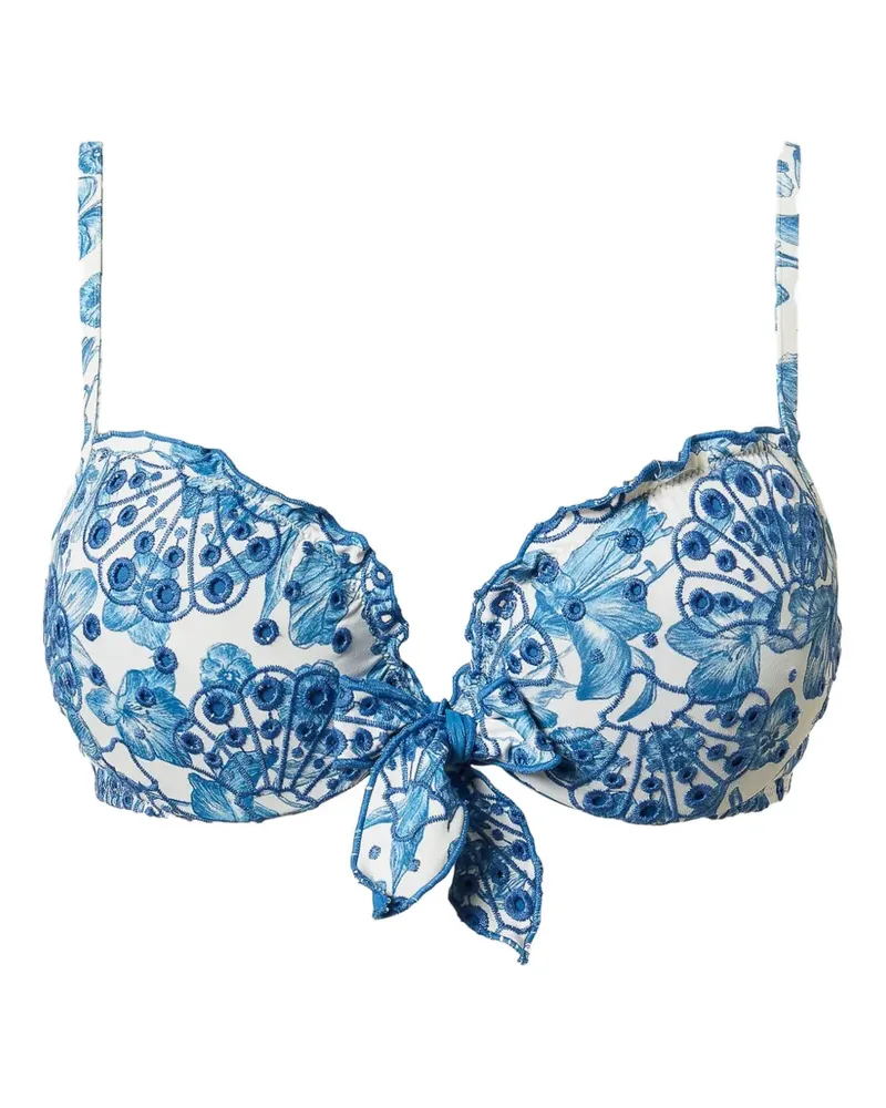 Twin-Set floral bikini top - Blau Blau