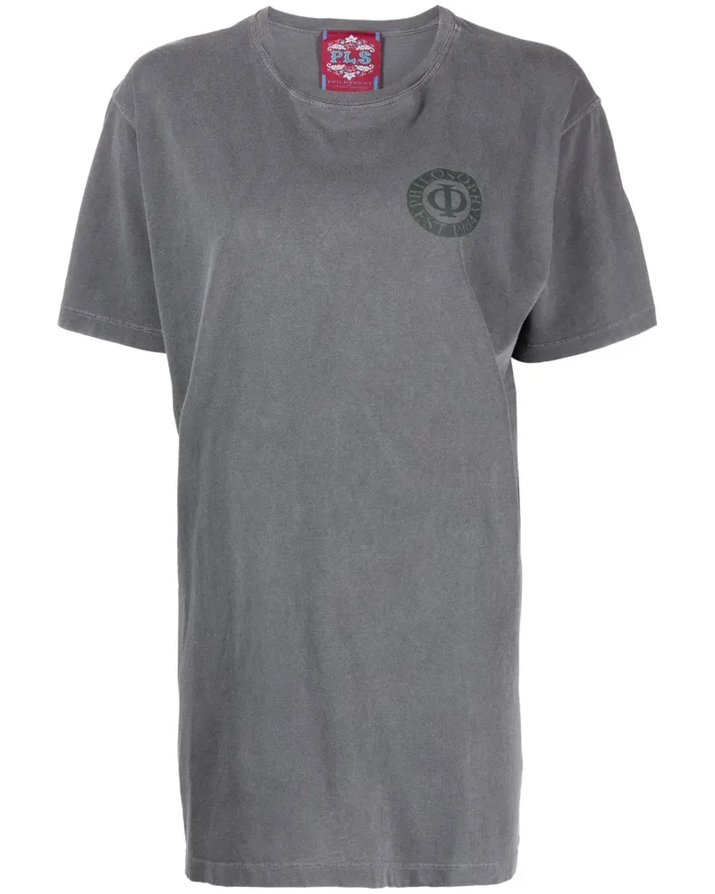 Philosophy Di Lorenzo Serafini T-Shirt mit Logo-Print - Grau Grau