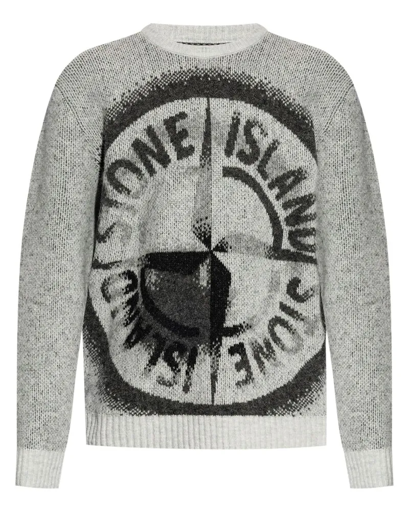Stone Island Pullover mit Kompass Grau
