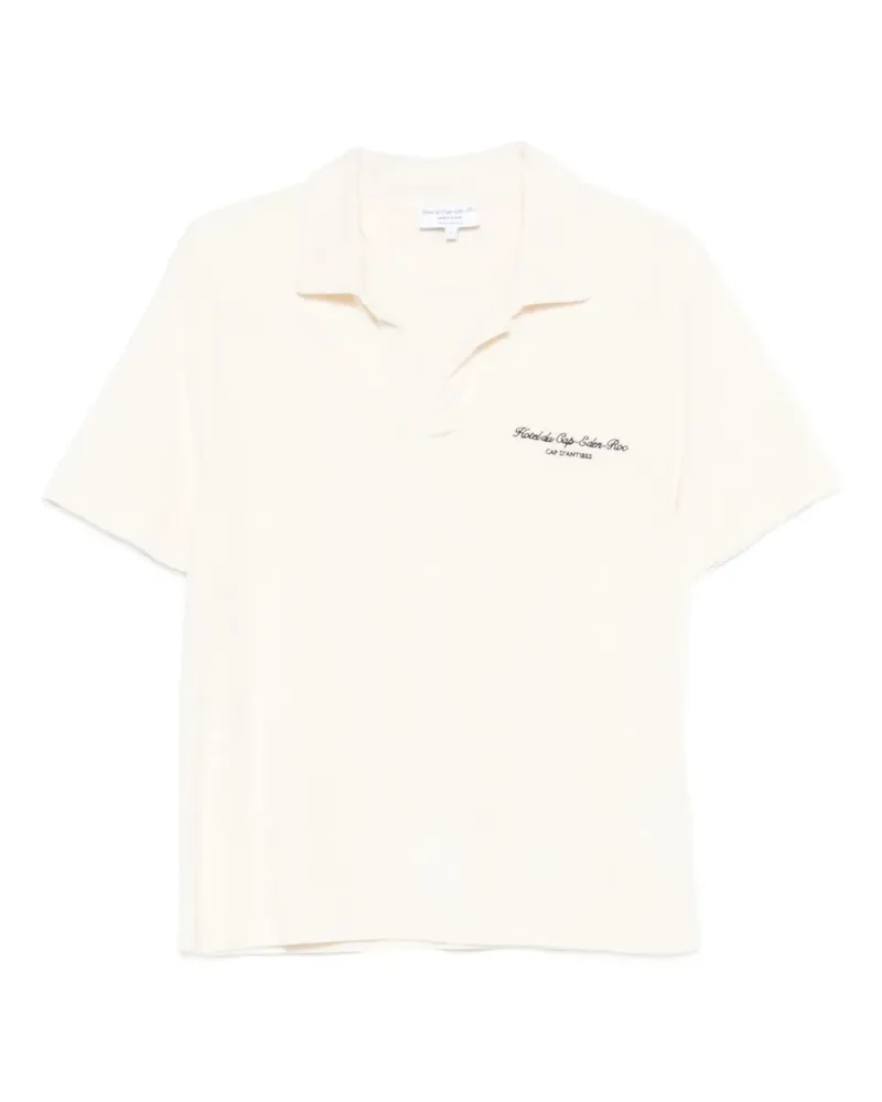 SPORTY & RICH Eden Script Poloshirt - Nude Nude