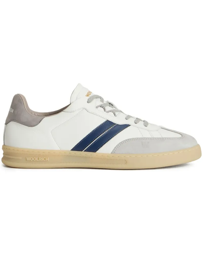 Woolrich Doubleu Tennis Sneakers mit Streifen - Weiß Weiß