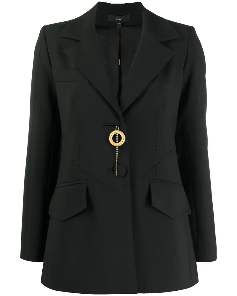 ELLERY Blazer mit Brosche - Schwarz Schwarz