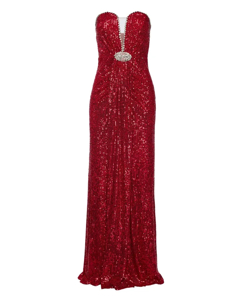 NISSA sequined embellished maxi dress - Rot Rot